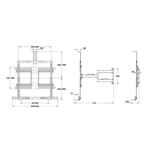 Multibrackets M Universal Flexarm Pro 60 kg Sound & Camera