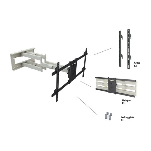 Multibrackets M Universal Long Reach Arm HD 910mm Dual White