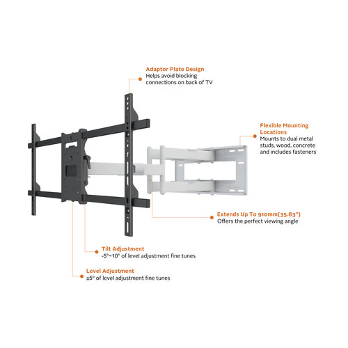 Multibrackets M Universal Long Reach Arm HD 910mm Dual White