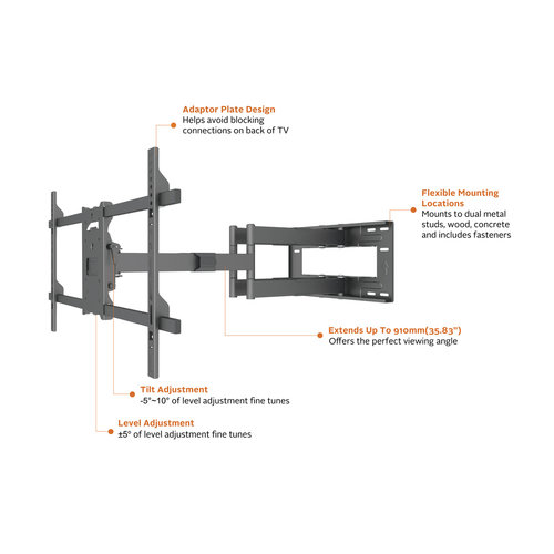 Multibrackets M Universal Long Reach Arm HD 910mm Dual Black