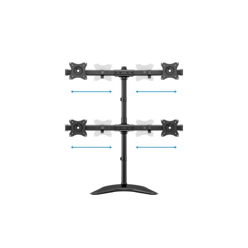 Multibrackets DeskStand Basic Quad - 4 Schermen Monitorstandaard (15-27 inch)