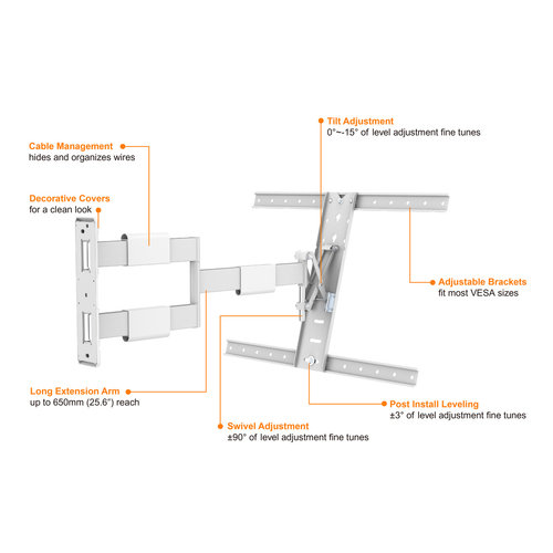 Multibrackets M VESA Flexarm Thin White