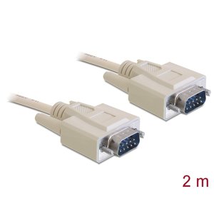 DeLock Cable Serial RS-232 Sub-D9 male > RS-232 Sub-D9 female - verleng 2m