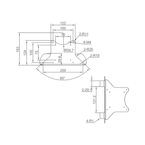 Multibrackets Laptophouder voor Monitorarm met gasveer Zwart