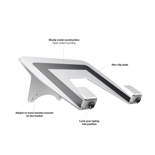 Multibrackets Laptophouder voor Monitorarm met gasveer Zilver