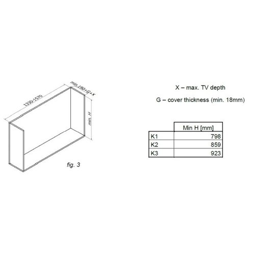 Sabaj Elektrische TV lift K2 RotoLift met Autolid Sabaj Elektrische TV lift K2 RotoLift met Autolid