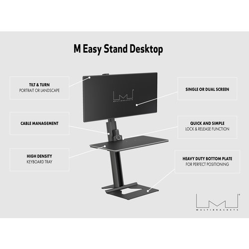 Multibrackets M Easy Stand Desktop White (15-30 inch)