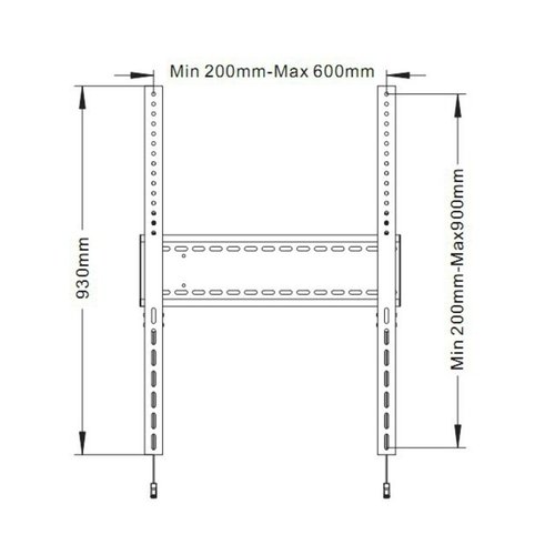 Multibrackets TV beugel Universal Fixed HD Max 1200x900