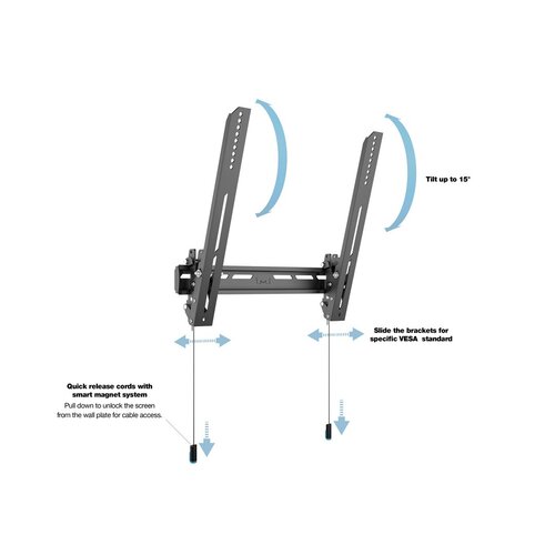 Multibrackets TV Beugel M Universal Wallmount Tilt Air Medium Black