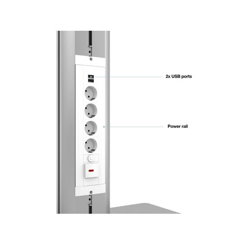 Multibrackets M Public Display Stand 110 HD Single w. Floorbase Silver