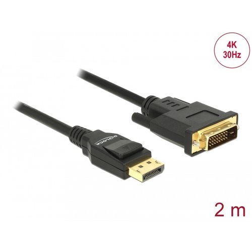 DeLock DisplayPort 1.2 - DVI 24+1 kabel - 2 meter