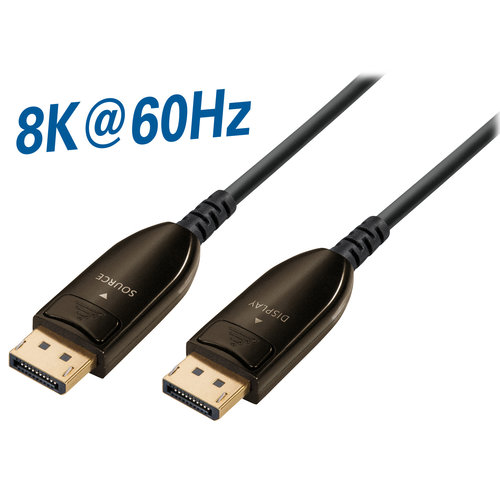 MaxTrack Actieve DisplayPort 1.4 Glasvezel kabel 10 meter