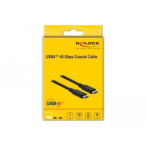 DeLock USB4™ 40 Gbps Coaxiale Kabel 0.8 m