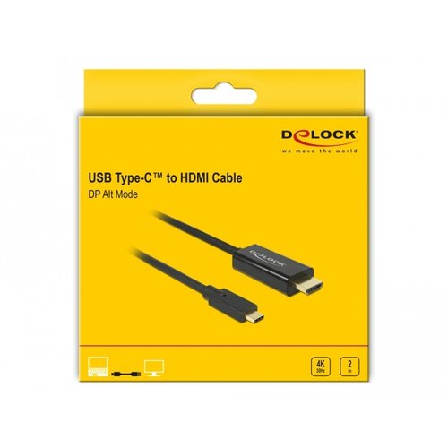 DeLock Kabel USB Type-C™ - HDMI (DP Alt Mode) 4K 30 Hz -2.0 meter