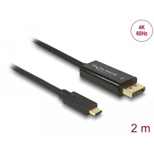 DeLock USB C - DisplayPort kabel - 2.0 meter