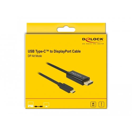 DeLock USB Type-C™ male -  DisplayPort male (DP Alt Mode) - 2.0 meter