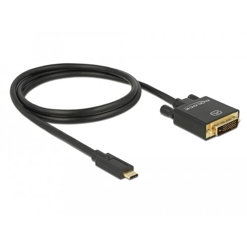 DeLock USB Type-C™ male - DVI-D 24+1 male kabel (DP Alt Mode) 4K @30 Hz - 2.0 meter