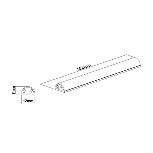 Multibrackets Kabelgoot M Universal Zwart-1.8 x 110 x 1.0 cm