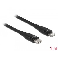USB C - Lightning kabel 1.0 meter Zwart