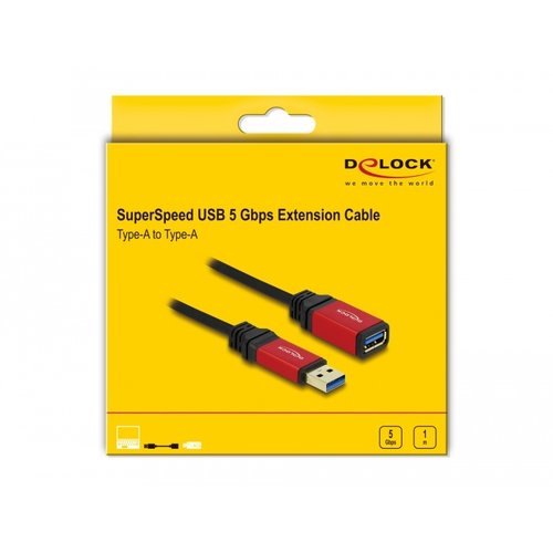 DeLock Premium USB A male - USB A female verlengkabel (USB 3.0) - 1.0 meter