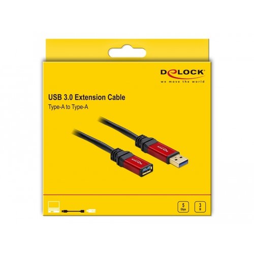 DeLock Premium USB A male - USB A female verlengkabel (USB 3.0) - 3.0 meter