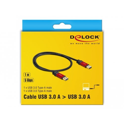 DeLock Premium USB A male - USB A male kabel (USB 3.0) - 1.0 meter