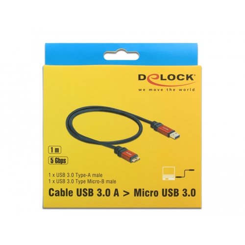 DeLock Premium USB A male - USB Micro B male (USB 3.0) - 1.0 meter