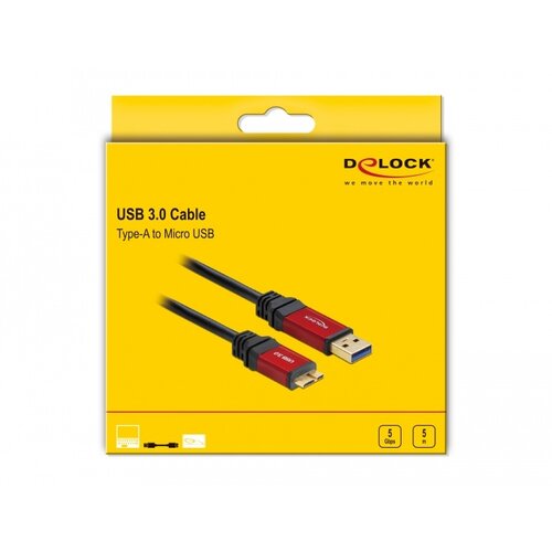 DeLock Premium USB A male - USB Micro B male (USB 3.0) - 5.0 meter