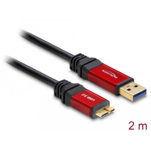 DeLock Premium USB A male - USB Micro B male (USB 3.0) - 2.0 meter