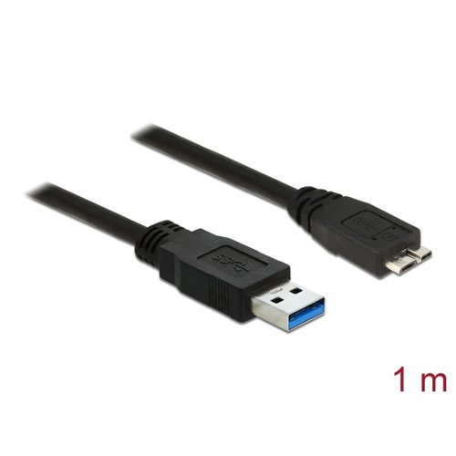 DeLock USB A male - Micro USB B male kabel (USB 3.0) - 1.0 meter