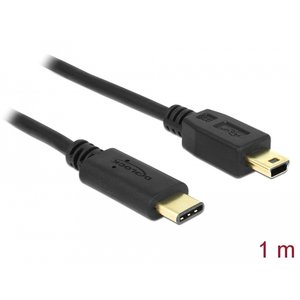 DeLock USB C - Mini USB B kabel - 1.0 meter
