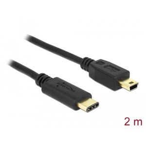 DeLock USB C - Mini USB B kabel - 2.0 meter