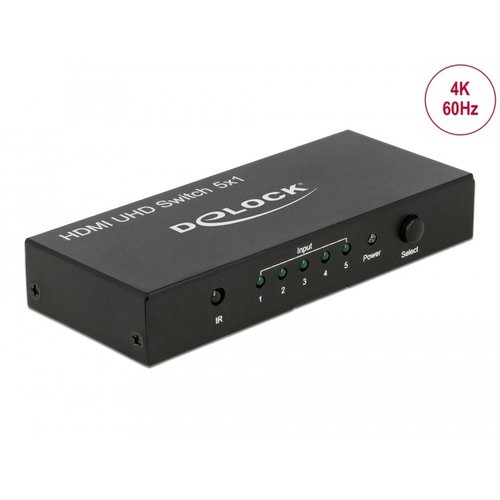 DeLock HDMI UHD Switch 5 in - 1 uit