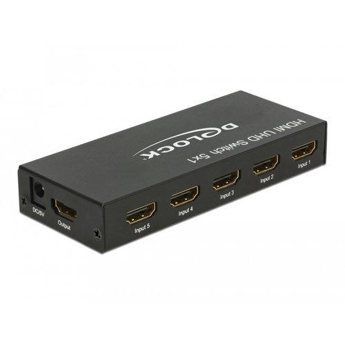 DeLock HDMI UHD Switch 5 in - 1 uit