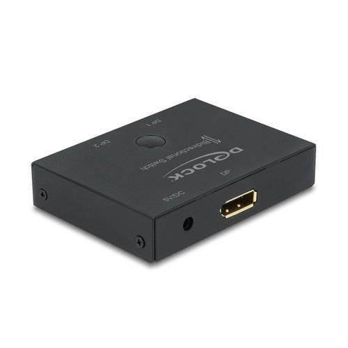 DeLock Bi-Directionele 2 Poorts - DisplayPort Splitter of DisplayPort Switch  (8K)