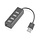 ACT 4 Poorts Mini USB A Hub (USB 2.0) Zwart