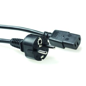 ACT Stroomkabel 1.5 meter CEE7/7 - C13 Zwart
