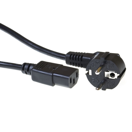 ACT Stroomkabel 5.0 meter CEE7/7 - C13 Zwart ACT Stroomkabel 5.0 meter CEE7/7 - C13 Zwart