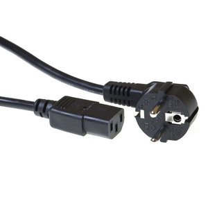 ACT Stroomkabel 0.5 meter CEE7/7 - C13 Zwart