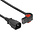 ACT Stroomkabel C13 (haaks Down) met Lock naar C14 - 2.0 meter - Zwart