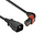 ACT Stroomkabel C13 (haaks Up) met Lock naar C14 - 2.0 meter - Zwart