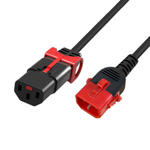 ACT Stroomkabel C13 naar C14 Dual Lock - 1.0 meter