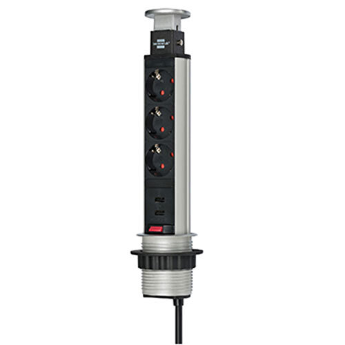 Brennenstuhl TOWER POWER 3V, 2X USB 2M