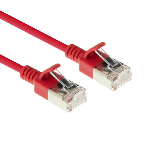 ACT Cat 6a FTP Slimline 0.5 meter rood