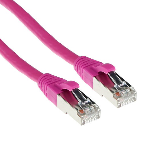 ACT CAT 6a S/FTP 0.5 meter SNAGLESS Roze