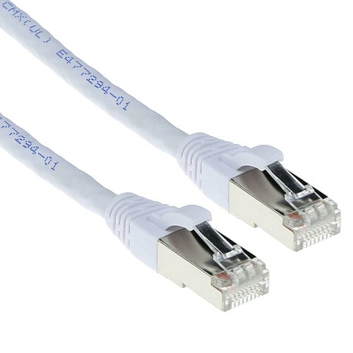 ACT Cat 6a S/FTP LSZH 1.0 meter Snagless Wit