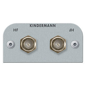Kindermann Kindermann - F-socket – 2 x voor HF signals gender changer module-54 x 54 mm