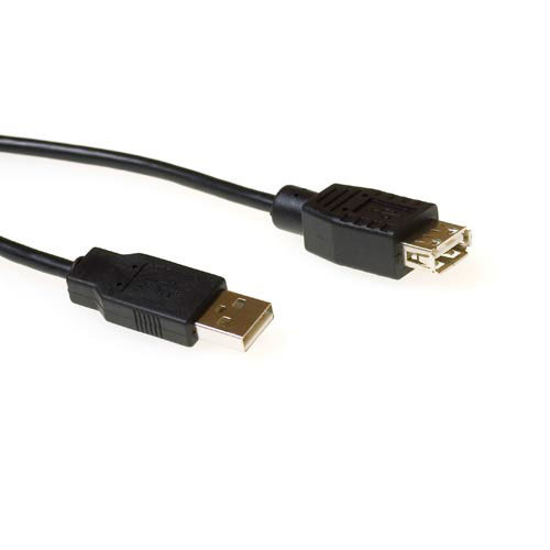 ACT USB A - USB A zwart- 0.5 meter ACT USB A - USB A zwart- 0.5 meter