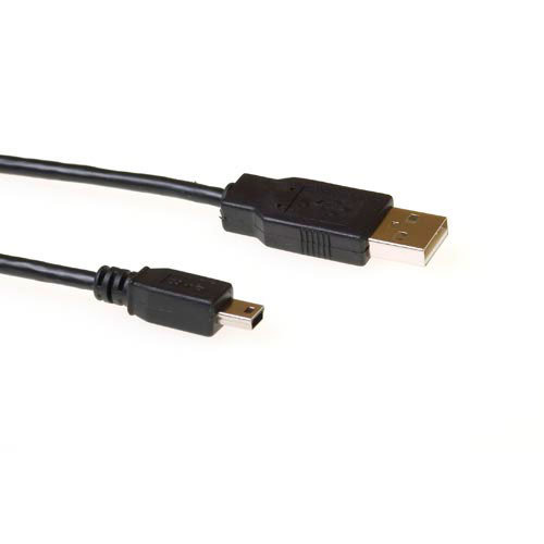 ACT USB A - USB mini B5 - 5.0 meter ACT USB A - USB mini B5 - 5.0 meter