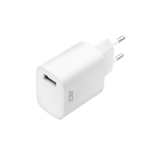 USB lader, 1-poort, 2,4A, 12W USB lader, 1-poort, 2,4A, 12W